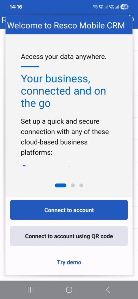 New login experience in Resco from the Fall update 2025
