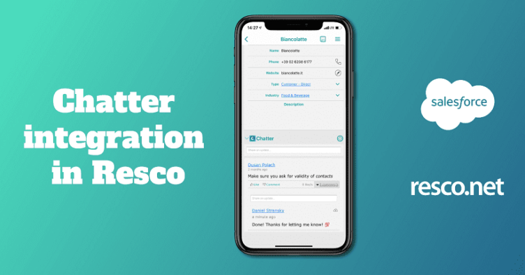 Salesforce Chatter in Resco: Begin met communiceren via ‘s werelds #1 bedrijfsnetwerk