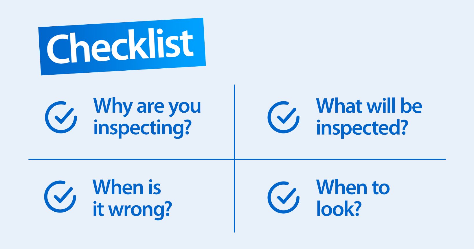visual inspections checklist